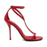 Alexander McQueen High Heel Sandals Red, Dam