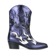 Chiara Ferragni Collection Cowboy Boots Blue, Dam