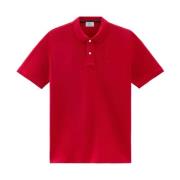 Woolrich Polo Shirts Red, Herr