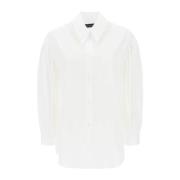 Simone Rocha Klassisk Vit Button-Up Skjorta White, Dam