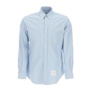 Thom Browne Klassisk Vit Oxford Button-Up Skjorta Blue, Herr