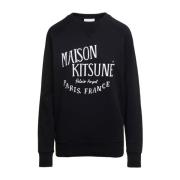Maison Kitsuné Round-neck Knitwear Black, Dam