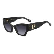 Dsquared2 Stiliga solglasögon med vintage vibbar Black, Dam