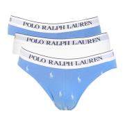 Ralph Lauren Herr Vit och Blå Elastiskt Band Underkläder Set Blue, Her...