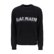 Balmain Sweatshirts Black, Herr