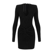 Balmain Elegant Svart Cocktailklänning Black, Dam