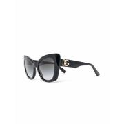 Dolce & Gabbana Svarta solglasögon med originalfodral Black, Dam