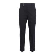 Peserico Cropped Trousers Blue, Dam