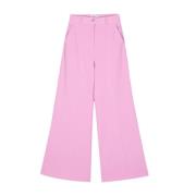 Blugirl Wide Trousers Pink, Dam