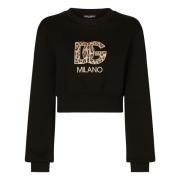 Dolce & Gabbana Italiensktillverkad Sweatshirt Black, Dam