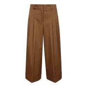 PT Torino Wide Trousers Brown, Dam