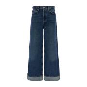 Agolde Wide Jeans Blue, Dam