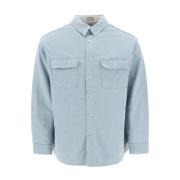Dior Casual Button-Up Skjorta Blue, Herr