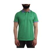 Harmont & Blaine Dachshund Print Mercerized Cotton Polo Shirt Green, H...