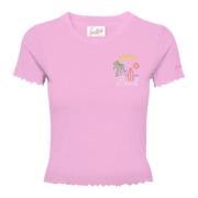 MC2 Saint Barth Bomull Elastan T-shirt Pink, Dam