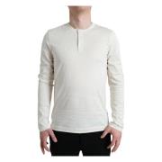 Dolce & Gabbana Long Sleeve Tops White, Herr