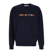 JW Anderson Stilfull Sweatshirt Kollektion Blue, Herr