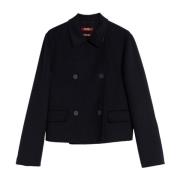 Max Mara Kort ull kaschmir sidenjacka Black, Dam