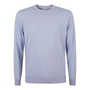 Ballantyne R Neck Pullover Sweaters Blue, Herr