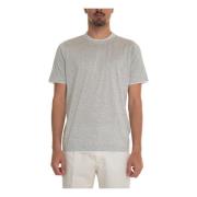 Gran Sasso Silke Bomull Kontrast T-shirt Gray, Herr