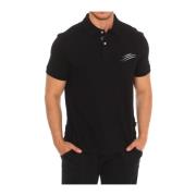 Plein Sport Polo med kort ärm och Claw Print Black, Herr