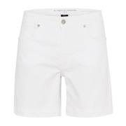 My Essential Wardrobe Hög midja vita shorts White, Dam