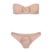La Revêche Rosa Kvarts Bikini Set med Blomsterdetalj Pink, Dam