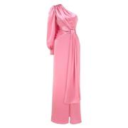 MVP wardrobe Grand Ribaud Long Dress Pink, Dam