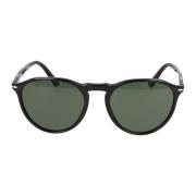 Persol Rund Ram Solglasögon Black, Unisex