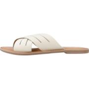 Kickers Snygga Flip Flops för Soliga Dagar Beige, Dam