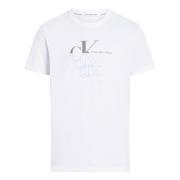 Calvin Klein Jeans Monogram Echo Herr T-shirt Vår/Sommar White, Herr