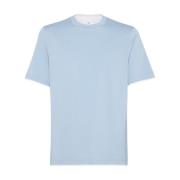 Brunello Cucinelli Ljusblå T-shirts & Polos för Män Blue, Herr