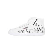 Kawasaki Graffiti Canvas Boot Vit White, Dam