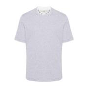 Brunello Cucinelli Mäns Lightgray T-Shirts & Polos Gray, Herr