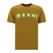 Marni Gingham T-shirt 100% Bomull Green, Herr