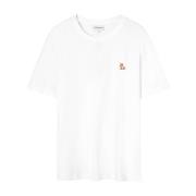 Maison Kitsuné Chillax Fox Patch Vit Skjorta White, Herr