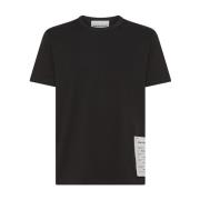 Amaránto Svart bomullst-shirt med logomärke Black, Herr