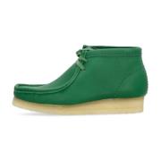 Clarks Grön Läder Wallabee Boot Lifestyle Green, Dam