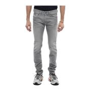 Diesel Grå Skinny Jeans med Fem Fickor Gray, Herr