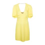 Twinset Elegant Short Dress Yellow, Dam