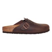 Birkenstock Lädersaboter Brown, Dam