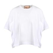 Plan C Tryckt logga Oversized T-shirt White, Dam