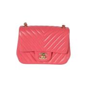 Chanel Vintage Pre-owned Laeder crossbodyvskor Pink, Dam