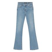 7 For All Mankind Slim Illusion Bootcut Jeans Blue, Dam