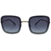 Chanel Vintage Fyrkantiga Solglasögon med Kedjedetalj Multicolor, Dam