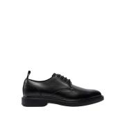 Hugo Boss Svarta platta skor snörning elegant stil Black, Herr