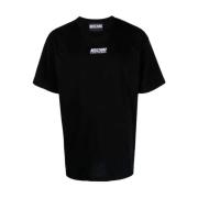 Moschino Broderad Logotyp T-shirt - Svart Black, Herr