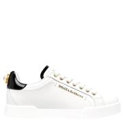 Dolce & Gabbana Vita Logo-Embellished Low-Top Sneakers White, Dam