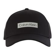 Calvin Klein Bomull Logo Print Keps Black, Herr