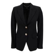 Liu Jo Svart Blazer med Reverskrage Black, Dam